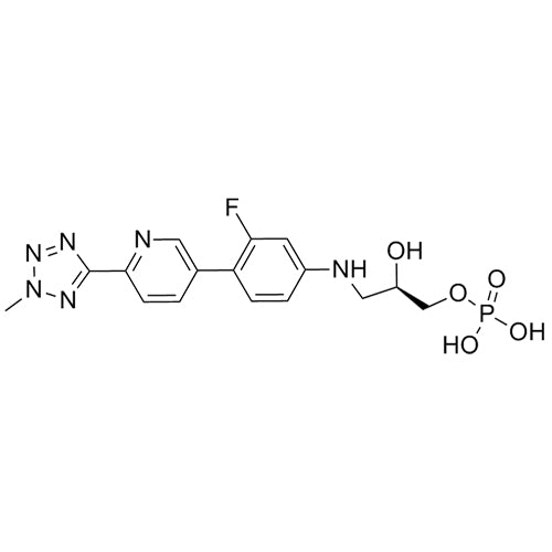 (R)-3-((3-fluoro-4-(6-(2-methyl-2H-tetrazol-5-yl)pyridin-3-yl)phenyl)amino)-2-hydroxypropyl dihydrogen phosphate