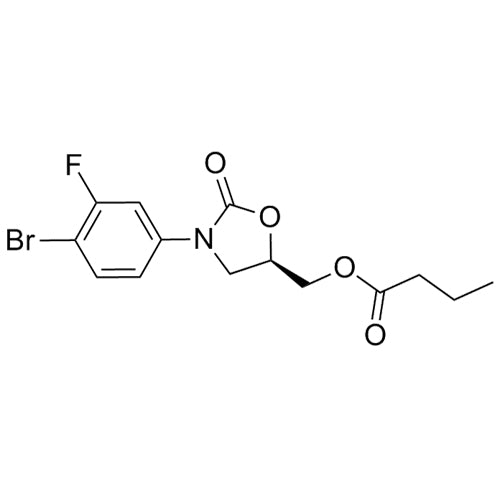 (R)-(3-(4-bromo-3-fluorophenyl)-2-oxooxazolidin-5-yl)methyl butyrate