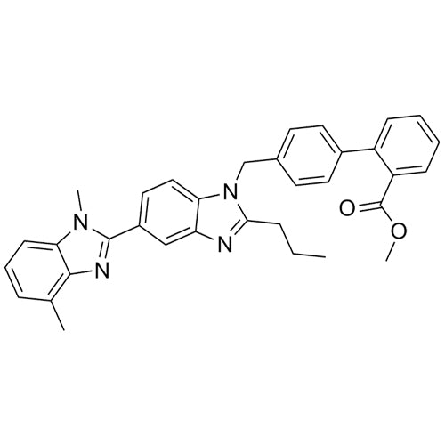 methyl 4'-((1,4-dimethyl-2'-propyl-1H,1'H-[2,5'-bibenzo[d]imidazol]-1'-yl)methyl)-[1,1'-biphenyl]-2-carboxylate