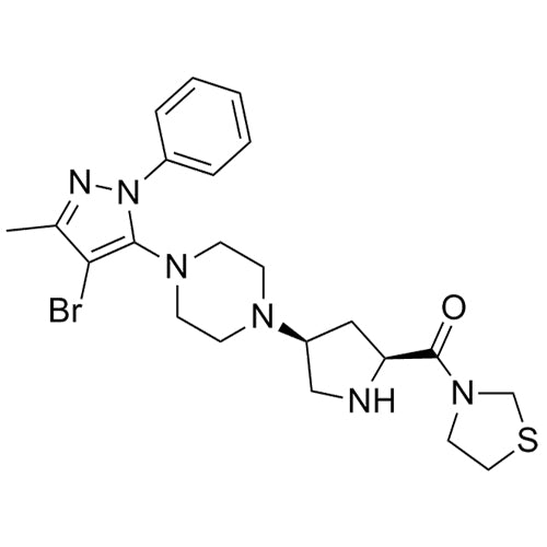 ((2S,4S)-4-(4-(4-bromo-3-methyl-1-phenyl-1H-pyrazol-5-yl)piperazin-1-yl)pyrrolidin-2-yl)(thiazolidin-3-yl)methanone