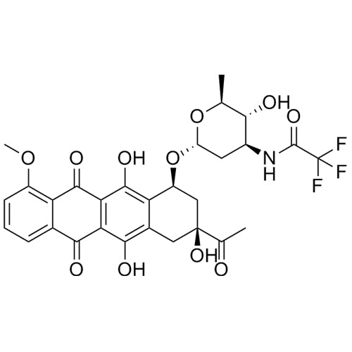 N-((2S,3R,4S,6R)-6-(((1S,3S)-3-acetyl-3,5,12-trihydroxy-10-methoxy-6,11-dioxo-1,2,3,4,6,11-hexahydrotetracen-1-yl)oxy)-3-hydroxy-2-methyltetrahydro-2H-pyran-4-yl)-2,2,2-trifluoroacetamide