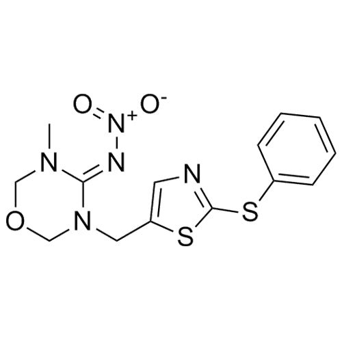 N-(3-methyl-5-((2-(phenylthio)thiazol-5-yl)methyl)-1,3,5-oxadiazinan-4-ylidene)nitramide