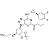 2-(((3aR,4S,6R,6aS)-6-(7-(((1R,2S)-2-(3,4-difluorophenyl)cyclopropyl)amino)-5-(propylsulfinyl)-3H-[1,2,3]triazolo[4,5-d]pyrimidin-3-yl)-2,2-dimethyltetrahydro-3aH-cyclopenta[d][1,3]dioxol-4-yl)oxy)ethanol
