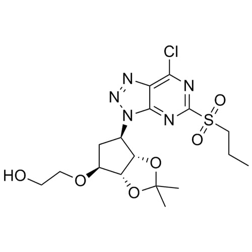 2-(((3aR,4S,6R,6aS)-6-(7-chloro-5-(propylsulfonyl)-3H-[1,2,3]triazolo[4,5-d]pyrimidin-3-yl)-2,2-dimethyltetrahydro-3aH-cyclopenta[d][1,3]dioxol-4-yl)oxy)ethanol