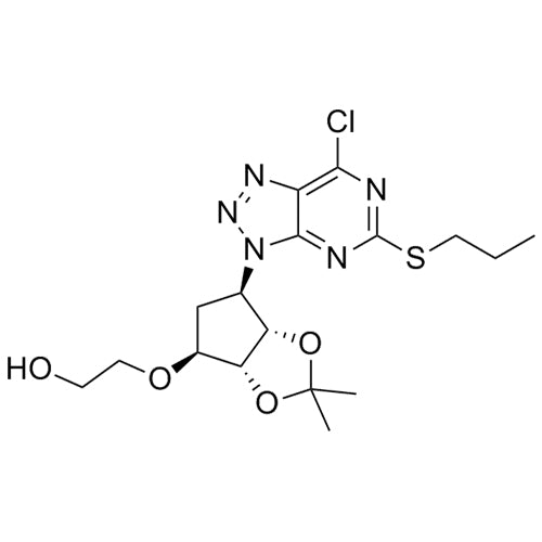2-(((3aR,4S,6R,6aS)-6-(7-chloro-5-(propylthio)-3H-[1,2,3]triazolo[4,5-d]pyrimidin-3-yl)-2,2-dimethyltetrahydro-3aH-cyclopenta[d][1,3]dioxol-4-yl)oxy)ethanol