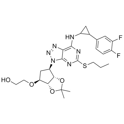 2-(((3aR,4S,6R,6aS)-6-(7-((2-(3,4-difluorophenyl)cyclopropyl)amino)-5-(propylthio)-3H-[1,2,3]triazolo[4,5-d]pyrimidin-3-yl)-2,2-dimethyltetrahydro-3aH-cyclopenta[d][1,3]dioxol-4-yl)oxy)ethanol