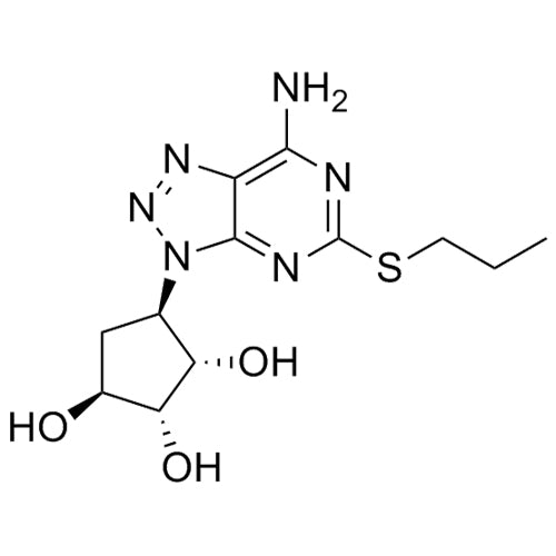(1S,2R,3S,4R)-4-(7-amino-5-(propylthio)-3H-[1,2,3]triazolo[4,5-d]pyrimidin-3-yl)cyclopentane-1,2,3-triol