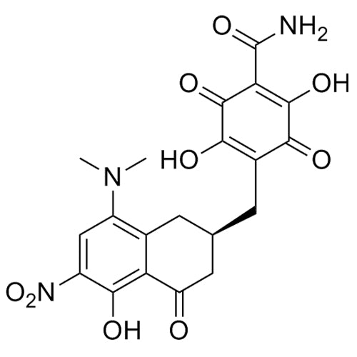 (S)-4-((8-(dimethylamino)-5-hydroxy-6-nitro-4-oxo-1,2,3,4-tetrahydronaphthalen-2-yl)methyl)-2,5-dihydroxy-3,6-dioxocyclohexa-1,4-dienecarboxamide