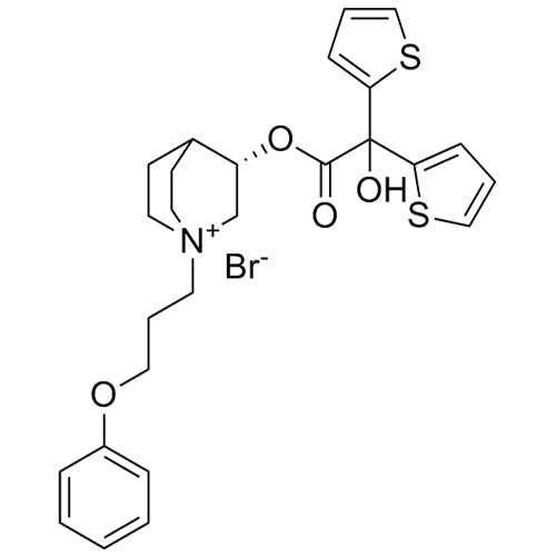 (S)-3-(2-hydroxy-2,2-di(thiophen-2-yl)acetoxy)-1-(3-phenoxypropyl)quinuclidin-1-ium bromide