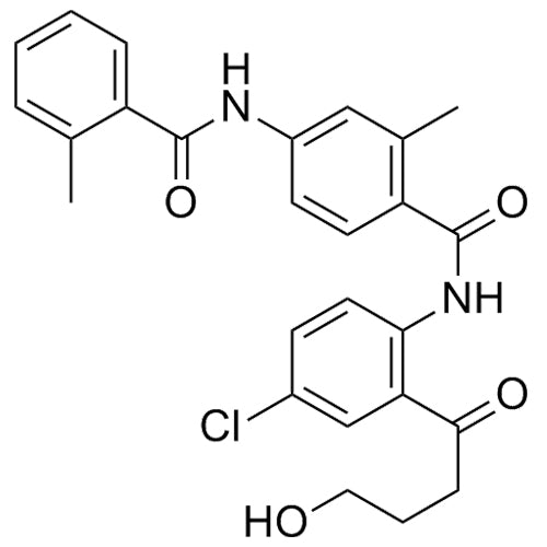 N-(4-chloro-2-(4-hydroxybutanoyl)phenyl)-2-methyl-4-(2-methylbenzamido)benzamide
