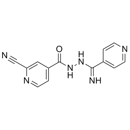2-cyano-N'-(imino(pyridin-4-yl)methyl)isonicotinohydrazide
