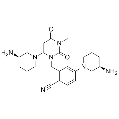 4-((R)-3-aminopiperidin-1-yl)-2-((6-((R)-3-aminopiperidin-1-yl)-3-methyl-2,4-dioxo-3,4-dihydropyrimidin-1(2H)-yl)methyl)benzonitrile