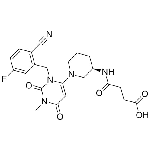 (R)-4-((1-(3-(2-cyano-5-fluorobenzyl)-1-methyl-2,6-dioxo-1,2,3,6-tetrahydropyrimidin-4-yl)piperidin-3-yl)amino)-4-oxobutanoic acid