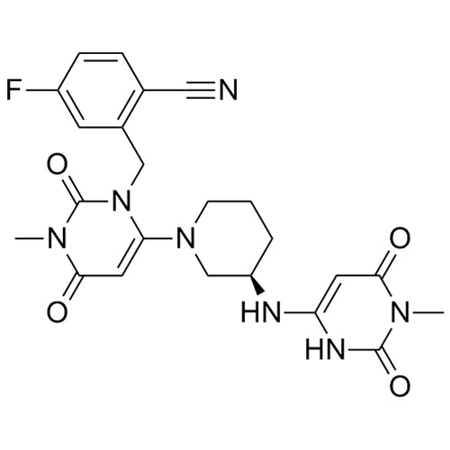 (R)-4-fluoro-2-((3-methyl-6-(3-((1-methyl-2,6-dioxo-1,2,3,6-tetrahydropyrimidin-4-yl)amino)piperidin-1-yl)-2,4-dioxo-3,4-dihydropyrimidin-1(2H)-yl)methyl)benzonitrile