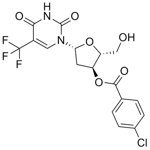 (2R,3S,5R)-5-(2,4-dioxo-5-(trifluoromethyl)-3,4-dihydropyrimidin-1(2H)-yl)-2-(hydroxymethyl)tetrahydrofuran-3-yl 4-chlorobenzoate