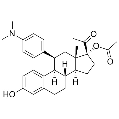 (8S,9R,11S,13S,14S,17R)-17-acetyl-11-(4-(dimethylamino)phenyl)-3-hydroxy-13-methyl-7,8,9,11,12,13,14,15,16,17-decahydro-6H-cyclopenta[a]phenanthren-17-yl acetate