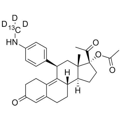 N-Desmethyl Ulipristal Acetate-13C-d3