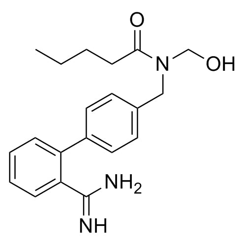 N-((2'-carbamimidoyl-[1,1'-biphenyl]-4-yl)methyl)-N-(hydroxymethyl)pentanamide