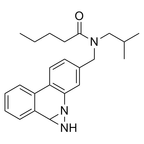 N-((1,10b-dihydrodiazirino[1,3-f]phenanthridin-4-yl)methyl)-N-isobutylpentanamide