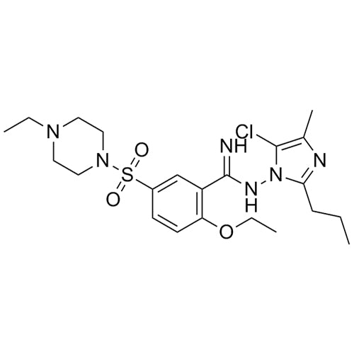 N-(5-chloro-4-methyl-2-propyl-1H-imidazol-1-yl)-2-ethoxy-5-((4-ethylpiperazin-1-yl)sulfonyl)benzimidamide