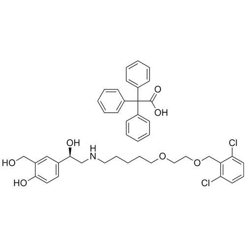 (R)-4-(2-((5-(2-((2,6-dichlorobenzyl)oxy)ethoxy)pentyl)amino)-1-hydroxyethyl)-2-(hydroxymethyl)phenol 2,2,2-triphenylacetate
