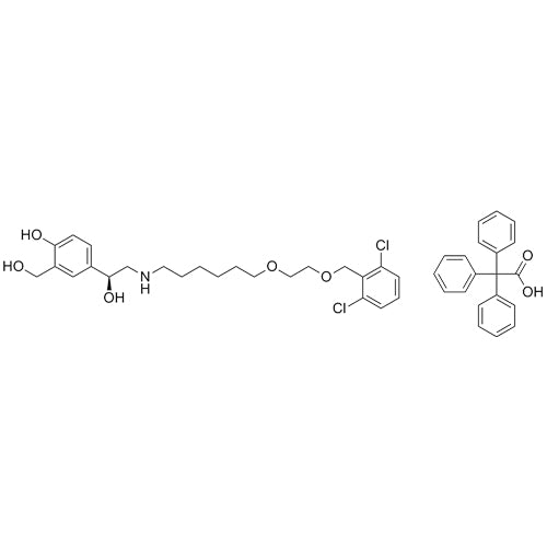 (S)-4-(2-((6-(2-((2,6-dichlorobenzyl)oxy)ethoxy)hexyl)amino)-1-hydroxyethyl)-2-(hydroxymethyl)phenol 2,2,2-triphenylacetate