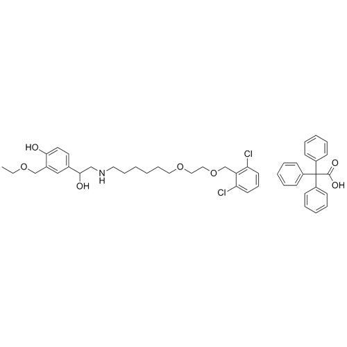 4-(2-((6-(2-((2,6-dichlorobenzyl)oxy)ethoxy)hexyl)amino)-1-hydroxyethyl)-2-(ethoxymethyl)phenol 2,2,2-triphenylacetate