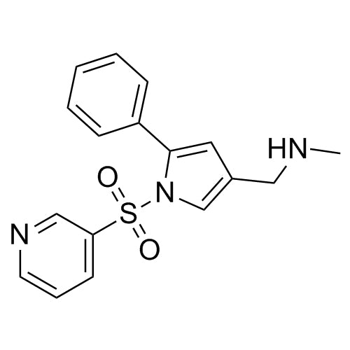 N-methyl-1-(5-phenyl-1-(pyridin-3-ylsulfonyl)-1H-pyrrol-3-yl)methanamine