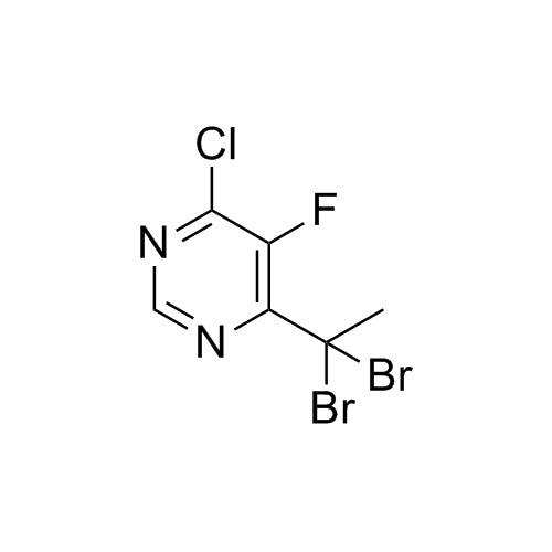 4-chloro-6-(1,1-dibromoethyl)-5-fluoropyrimidine