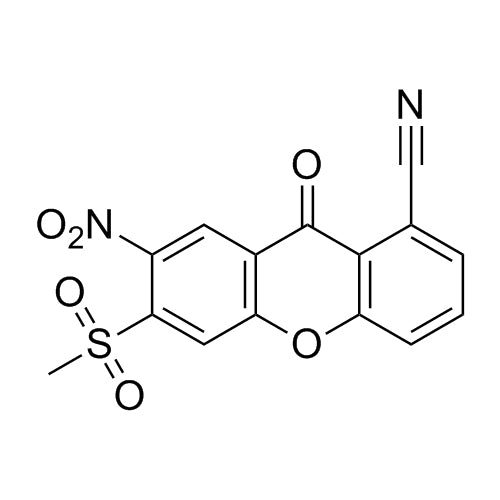 6-(methylsulfonyl)-7-nitro-9-oxo-9H-xanthene-1-carbonitrile