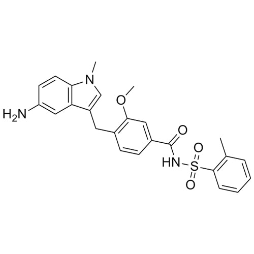 4-((5-amino-1-methyl-1H-indol-3-yl)methyl)-3-methoxy-N-(o-tolylsulfonyl)benzamide
